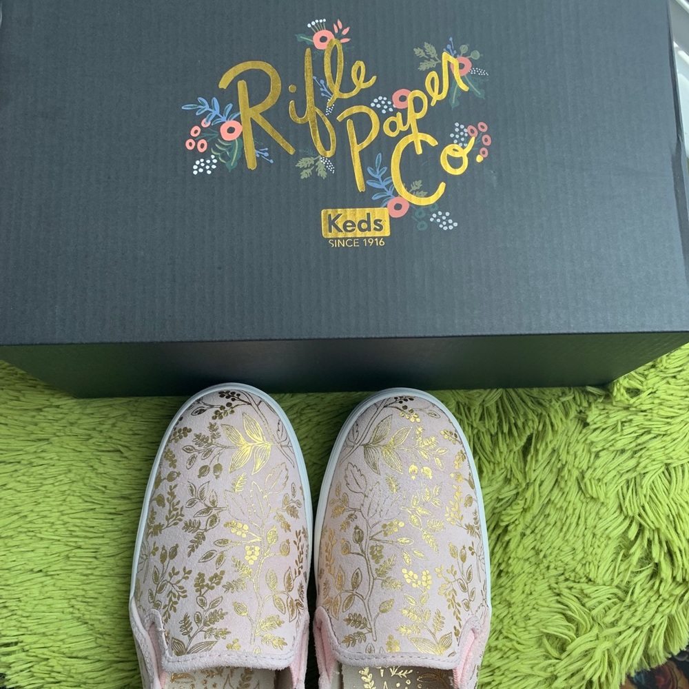 Like New Rifle Paper Co Triple Decker Keds sz 7.5